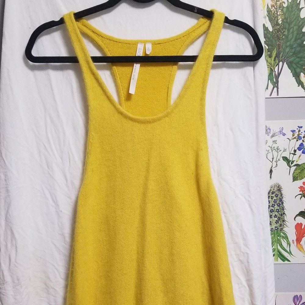 Rachel Roy Yellow Angora Sweater Dress